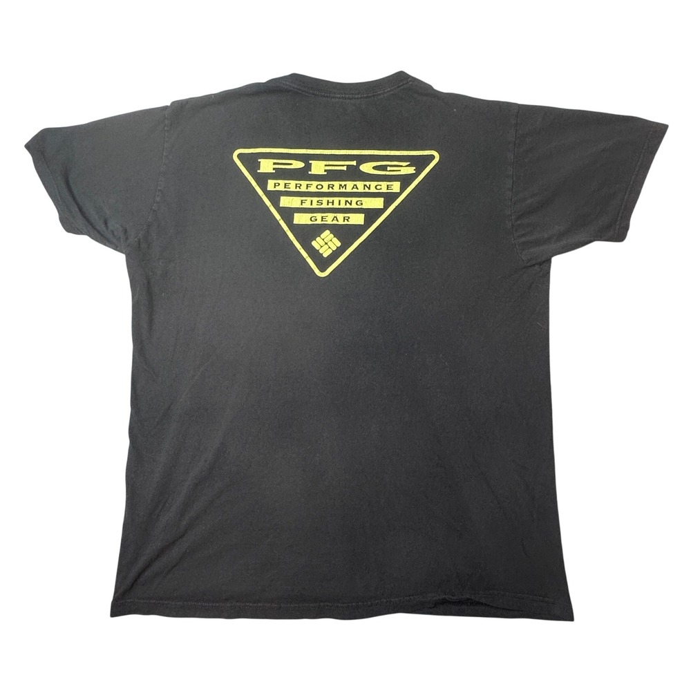 Columbia T-Shirt Mens L Black PFG Performance Fishing‎ Gear Short Sleeve Graphic